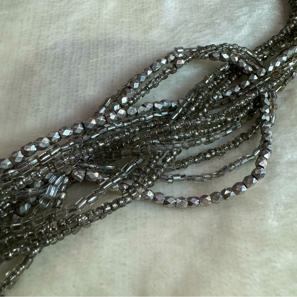 Boutique Silver Beaded Boho Headband - Picture 3 of 6